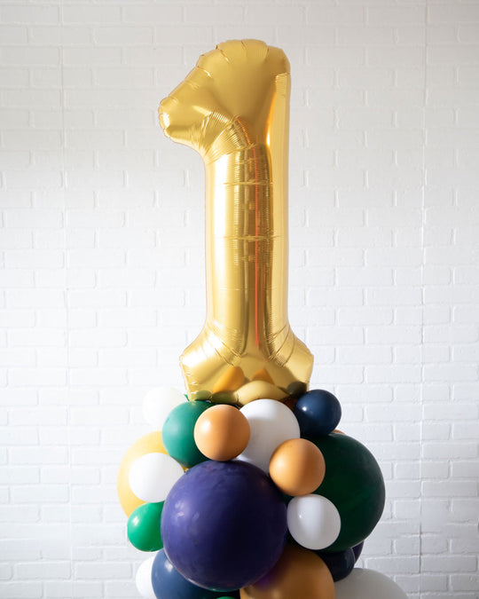 Football - Number Balloon Column - 4ft