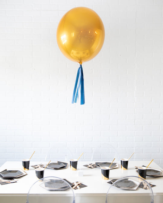 Football - 16in Gold Foil Balloon Centerpiece