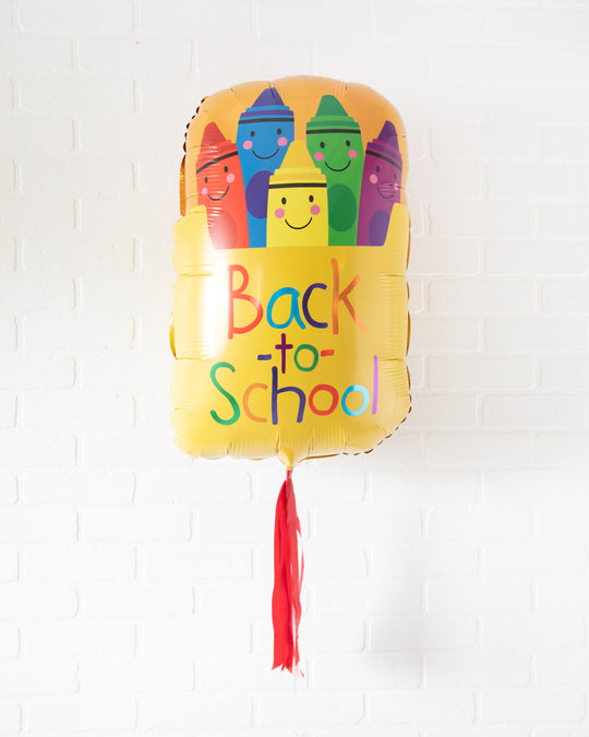 Back 2 School - Crayon Foil Balloon