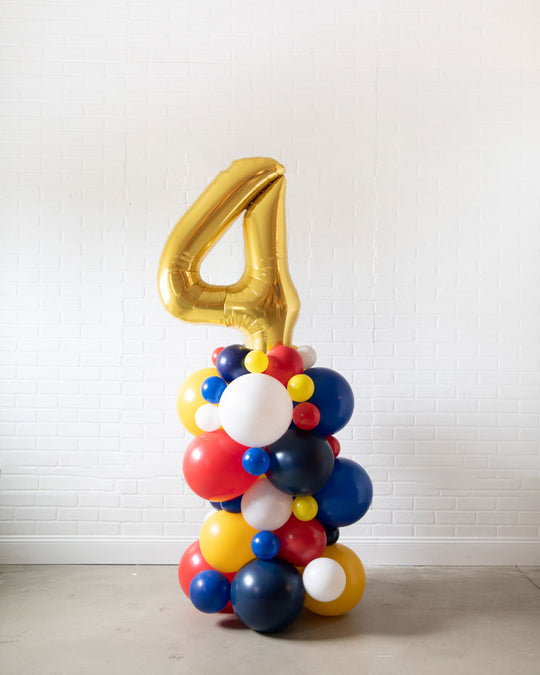 Ruff Rescue - Number Balloon Column - 4ft