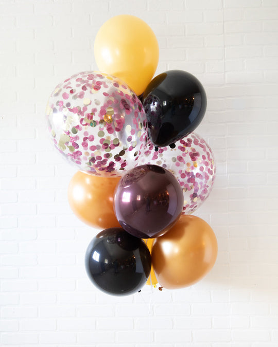 Wizard World - Confetti and 11in Balloons - bouquet of 10