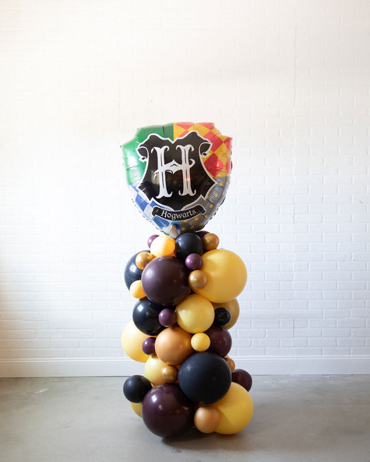 Wizard World - Hogwarts Shield Foil Balloon Column - 4ft
