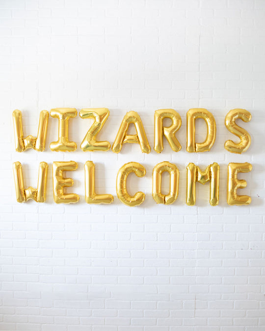 Wizard World - WIZARDS WELCOME 16in Gold Foil Letters Set