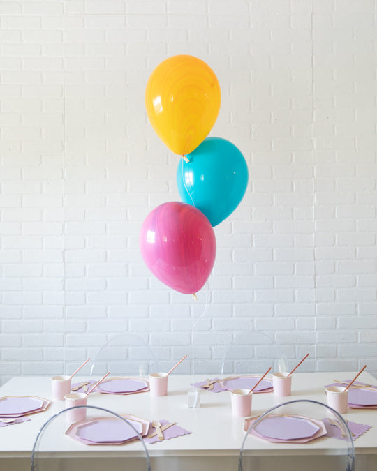 Rainbow Village - 11in Balloon Bouquet Centerpiece