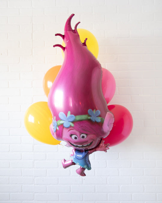 Rainbow Village - Poppy Foil and 11in Balloon Bouquet