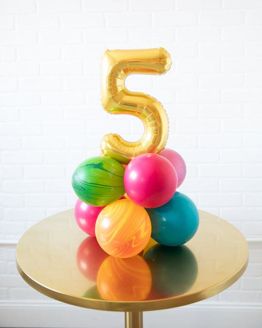 Rainbow Village - Tabletop Number Balloon