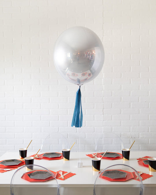 Super Squad - 16in Silver Foil Balloon Centerpiece