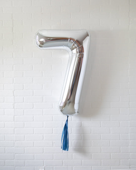 Super Squad - 34in Silver Foil Number