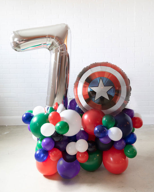 Super Squad - Number Balloon Pedestal - 4ft