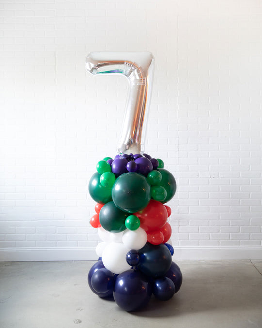 Super Squad - Number Balloon Column - 4ft