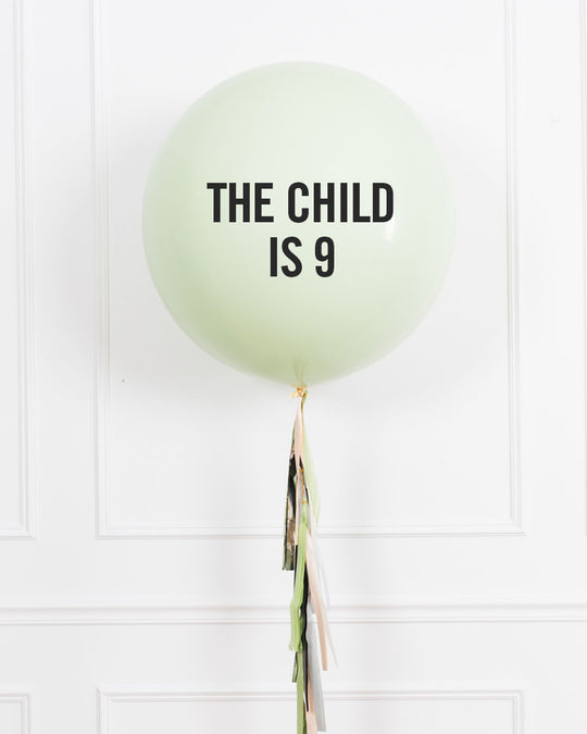 Mandalorian Theme - THE CHILD IS customizable Giant Balloon with Tassel