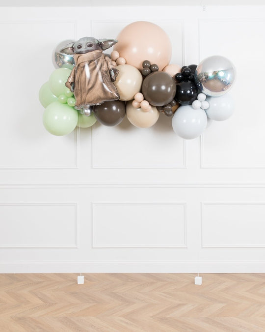 Mandalorian Theme - Floating Balloon Arch with Foil - 5ft