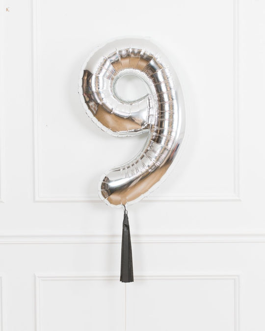 Mandalorian Theme - 34in Silver Foil Number