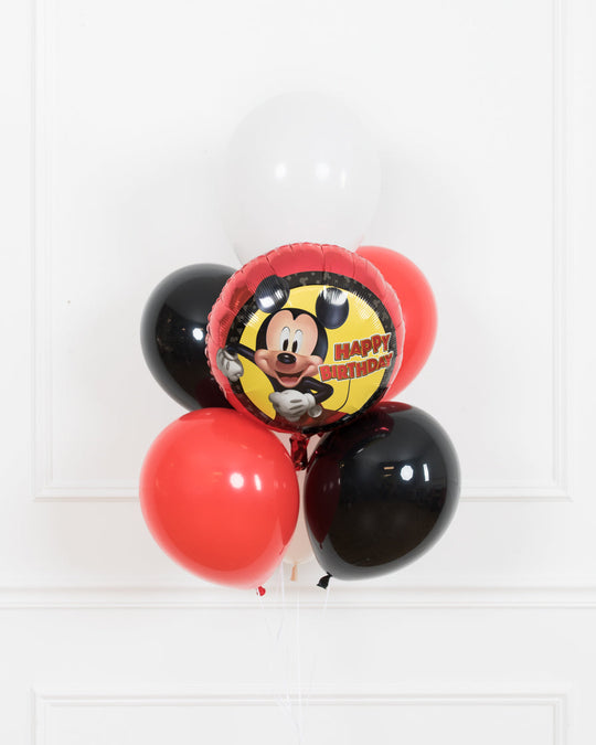 Magical Party Mouse Theme - HBD Foil and 11in Balloons - bouquet of 7