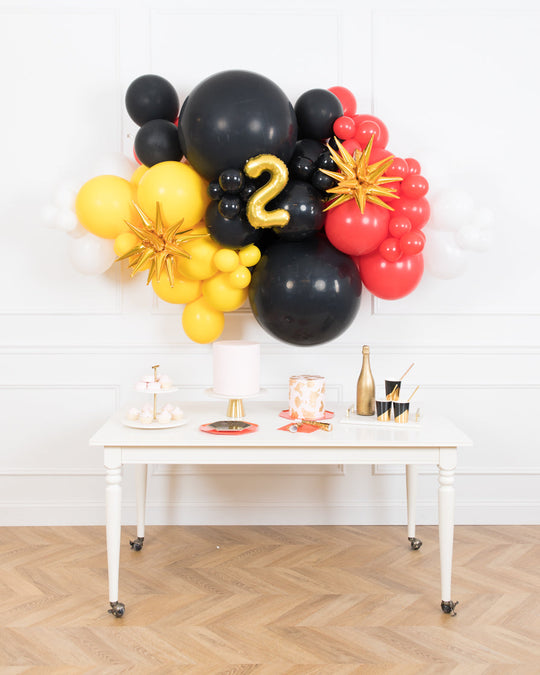 Magical Party Mouse Theme - Number Balloon Backdrop Install Piece - 6ft