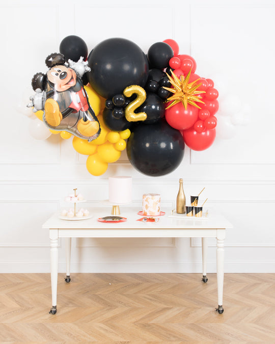 Magical Party Mouse Theme -  Balloon Backdrop Install Piece with Foils - 6ft