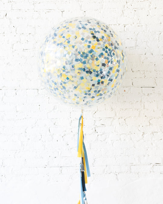Mid Century Hues - Confetti Giant Balloon with Tassel