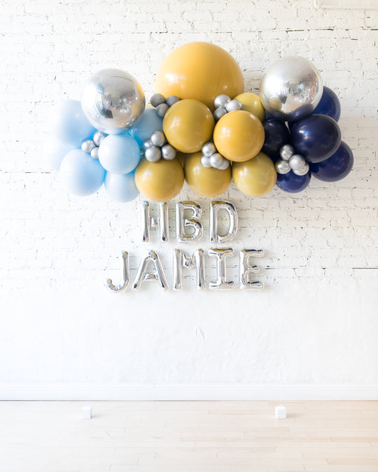 Mid Century Hues - Floating Balloon Arch & Foil Letters Set