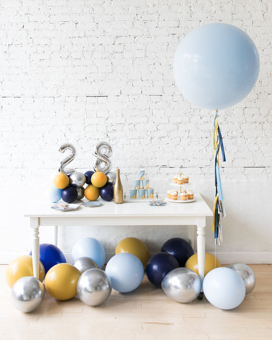 Mid Century Hues - Tabletop Numbers, Giant & Floor Balloons Set