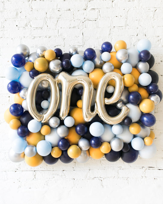 Mid Century Hues - ONE Script Balloon Backdrop Board - 30inx40in