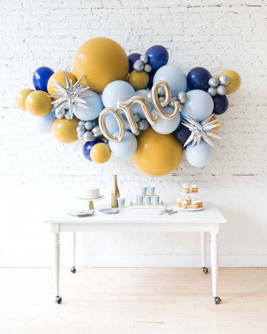 Mid Century Hues - ONE script Backdrop Balloon Garland Install Piece