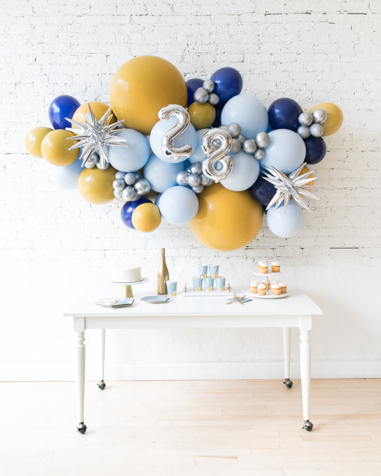 Mid Century Hues - Number Backdrop Balloon Garland Install Piece
