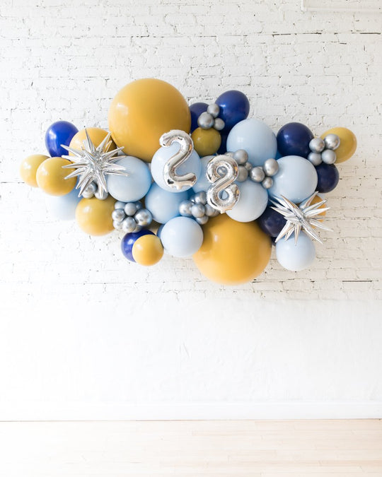 OUTDOOR-Mid Century Hues - Number Backdrop Balloon Garland Install Piece
