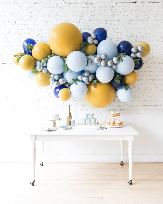 Mid Century Hues - Backdrop Balloon Garland Install Piece with Greenery/Pampas Grass