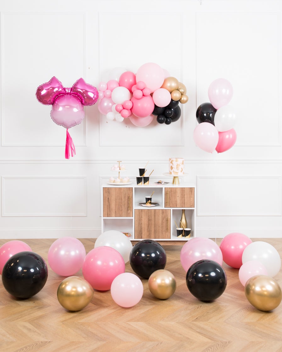 minnie-mouse-disney-party-decor-pink-black-gold-balloon-birthday-cloud-floating-fun-festive-ombre-magical-set-foil-floor