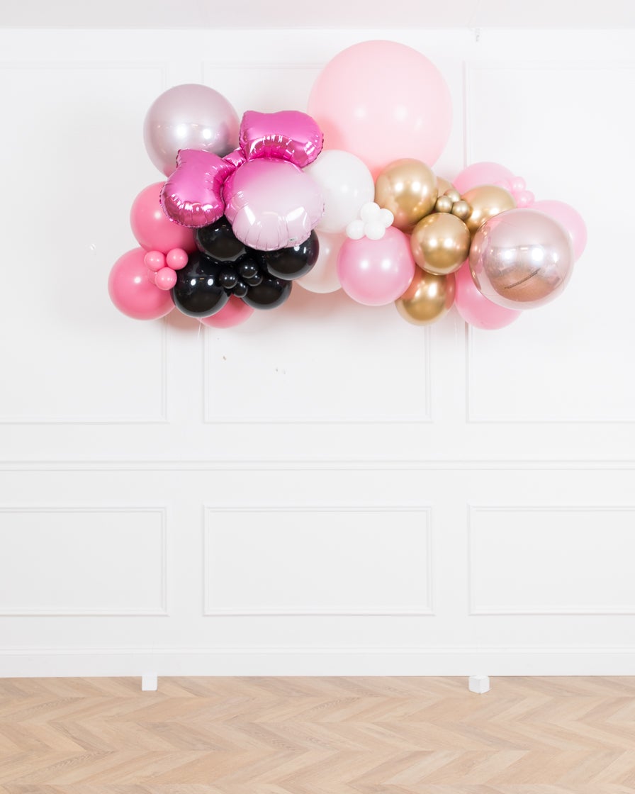 Pink Magical Party Mouse Theme - Floating Balloon Arch with Foil - 5ft ...