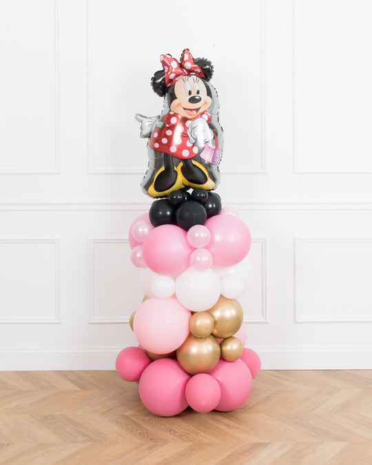 Pink Magical Party Mouse Theme - Minnie Mouse Forever Foil Balloon Column - 4ft
