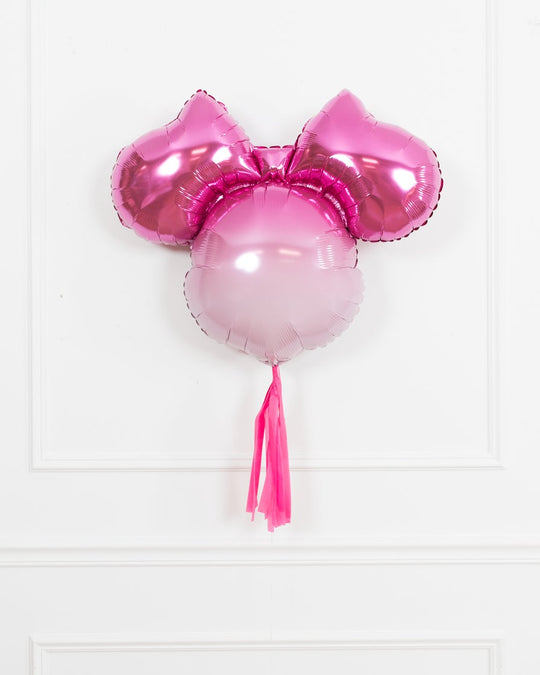 Pink Magical Party Mouse Theme - Ombre Minnie Mouse Foil Balloon