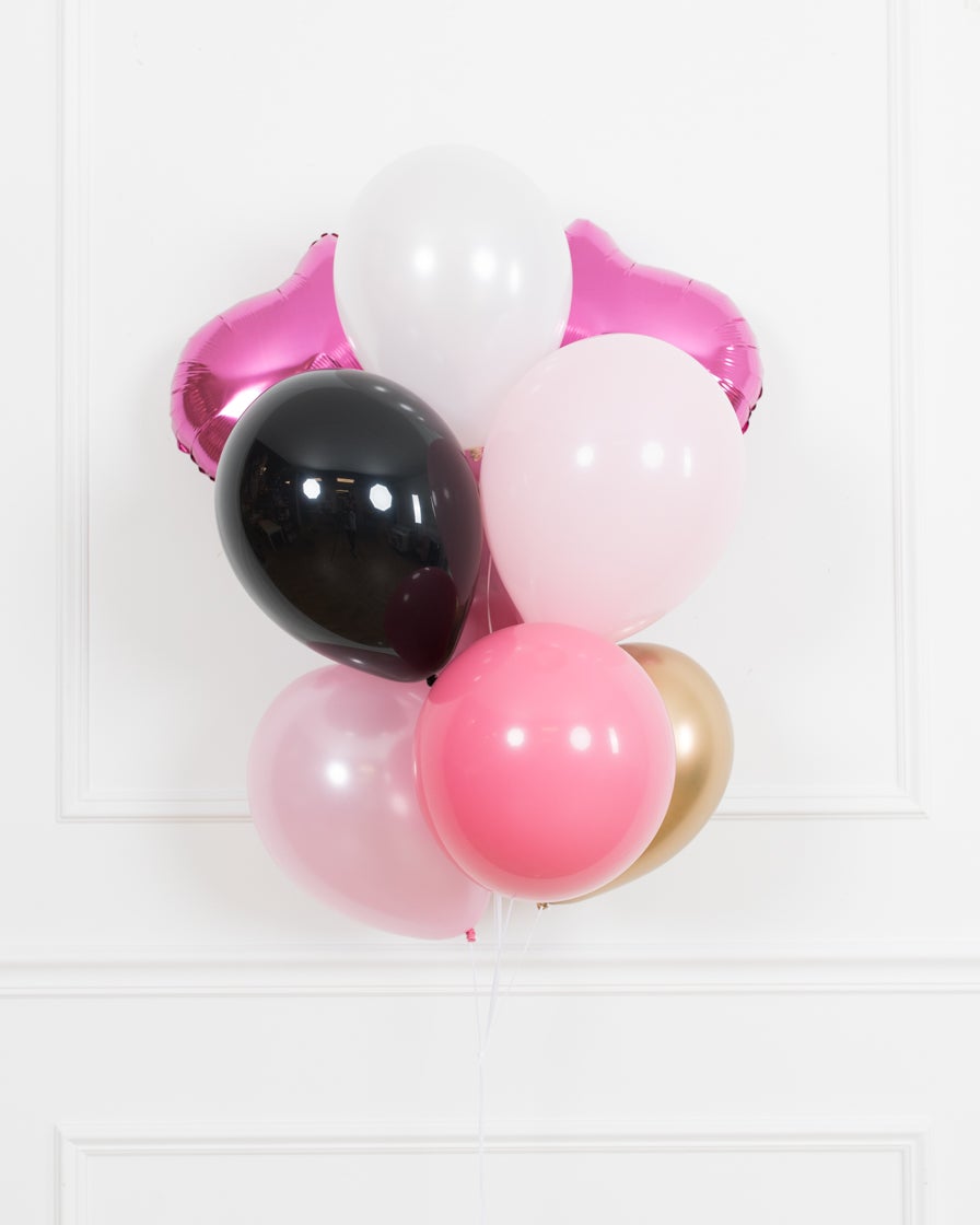 minnie-mouse-disney-party-decor-foil-pink-gold-balloon-black-white-magical-ombre-bouquet