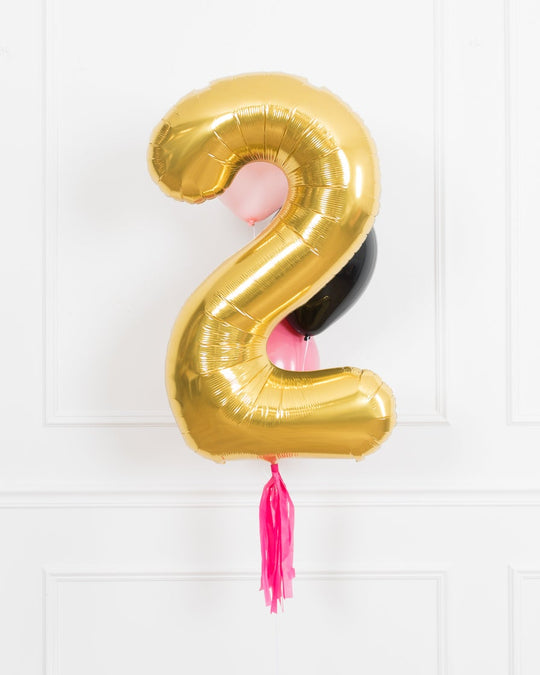 Pink Magical Party Mouse Theme - Number Balloon Bouquet