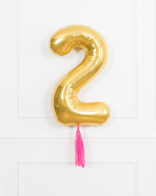 Pink Magical Party Mouse Theme - 34in Gold Foil Number