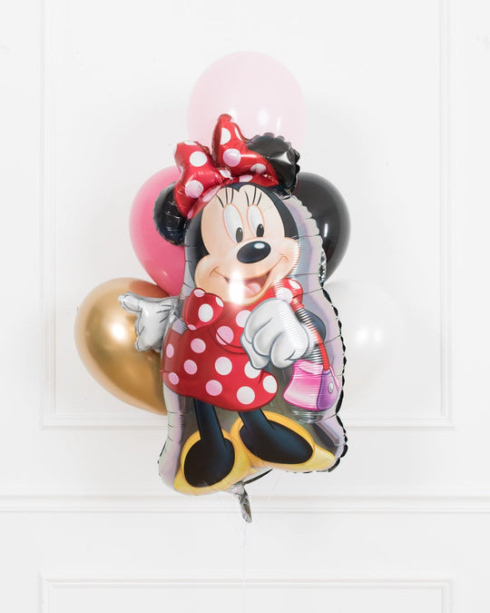 Pink Magical Party Mouse Theme - Minnie Mouse Forever Foil and 11in Balloon Bouquet