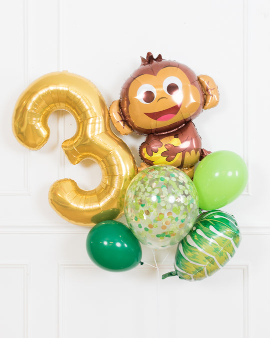 GIFT-Jungle Theme Number Birthday Bouquet