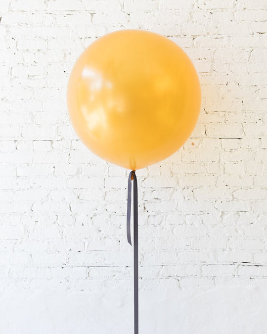 New Year's Eve - Gold Personalizable Giant Balloon with Ribbon - Set of 2