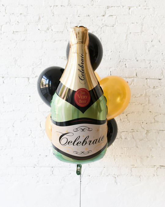 New Year's Eve - Foil and 11in Balloon Bouquet - Set of 2