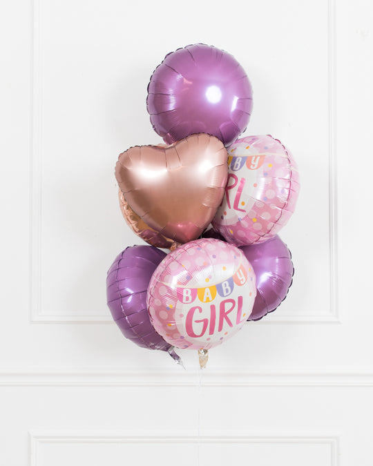 GIFT- Baby Girl Foil Balloon Bouquet