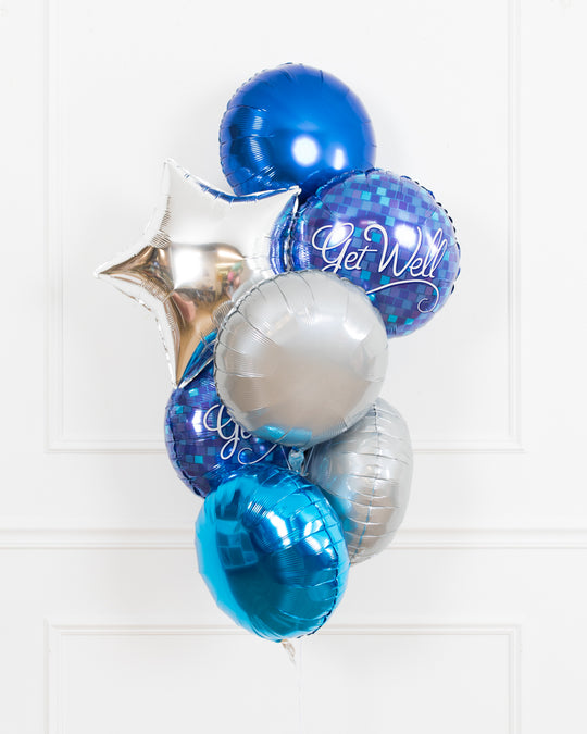 GIFT-Get Well Blue & Silver Bouquet