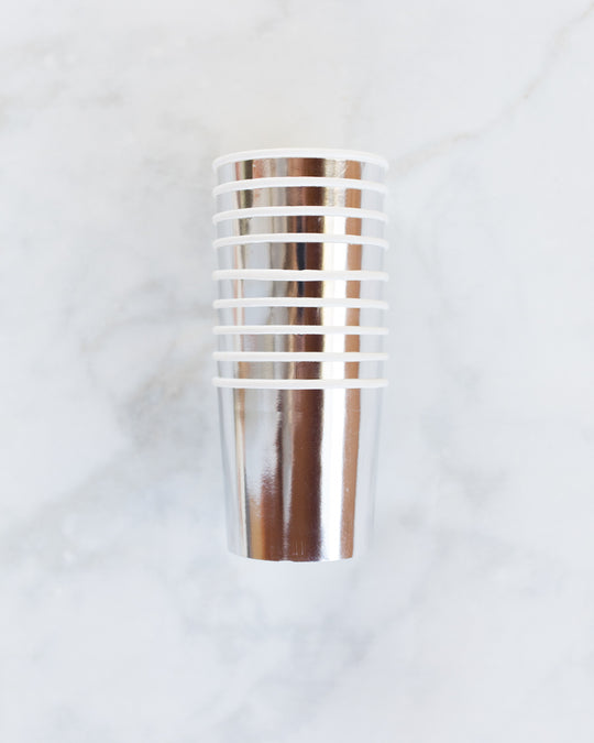 Meri Meri - Silver Cups - Pack of 8