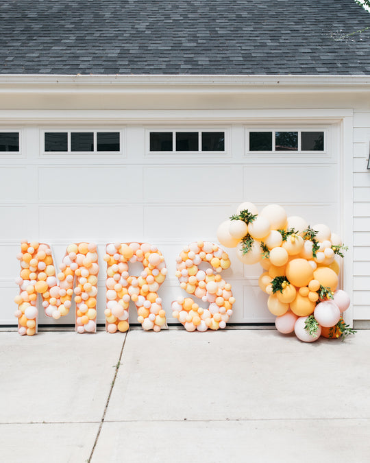 OUTDOOR - Bridal - MRS Mosaic Letters with Garland - 4ft