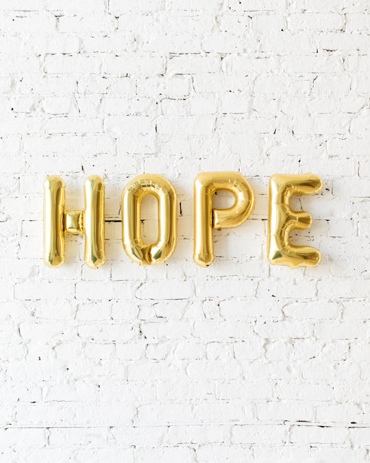 OUTDOOR-16in HOPE Gold Foil Balloon Set