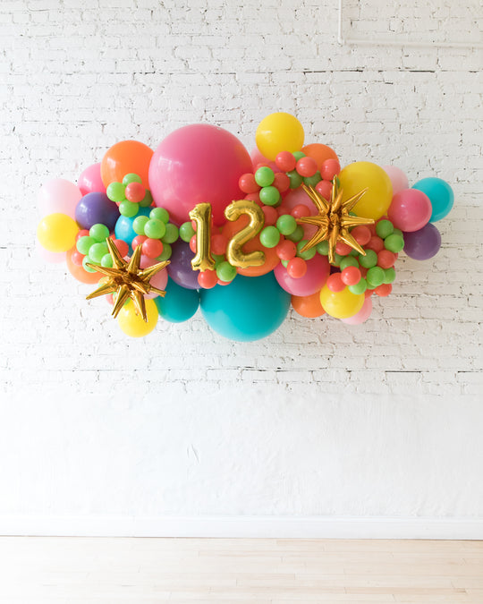 OUTDOOR-Customizable Numbers and Fiesta Palette Balloon Garland