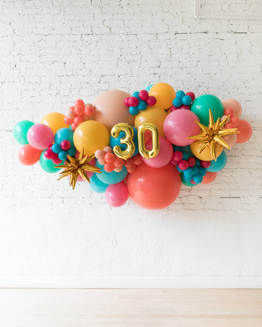 OUTDOOR-Customizable Numbers and Tropical Mix Theme Balloon Garland