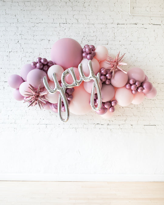 OUTDOOR-YAY Shades of Mauve Palette Balloon Garland