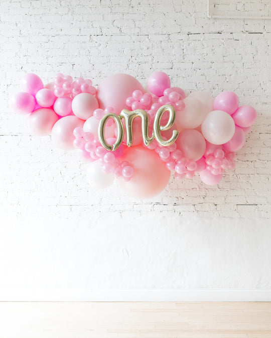 OUTDOOR-One Script Soft Pink Palette Balloon Garland