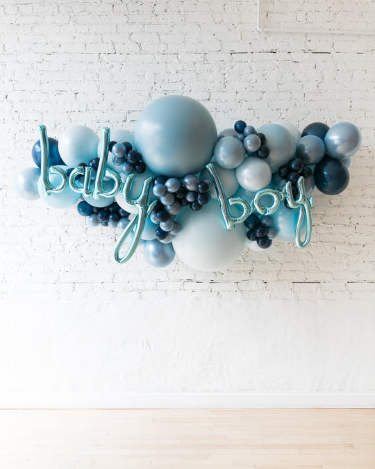 OUTDOOR-Baby Boy Soft Blue Palette Balloon Garland
