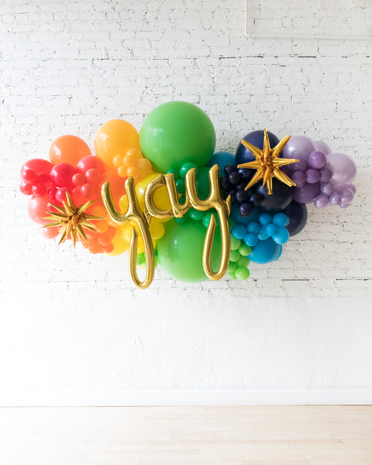 OUTDOOR-YAY Rainbow Palette Balloon Garland